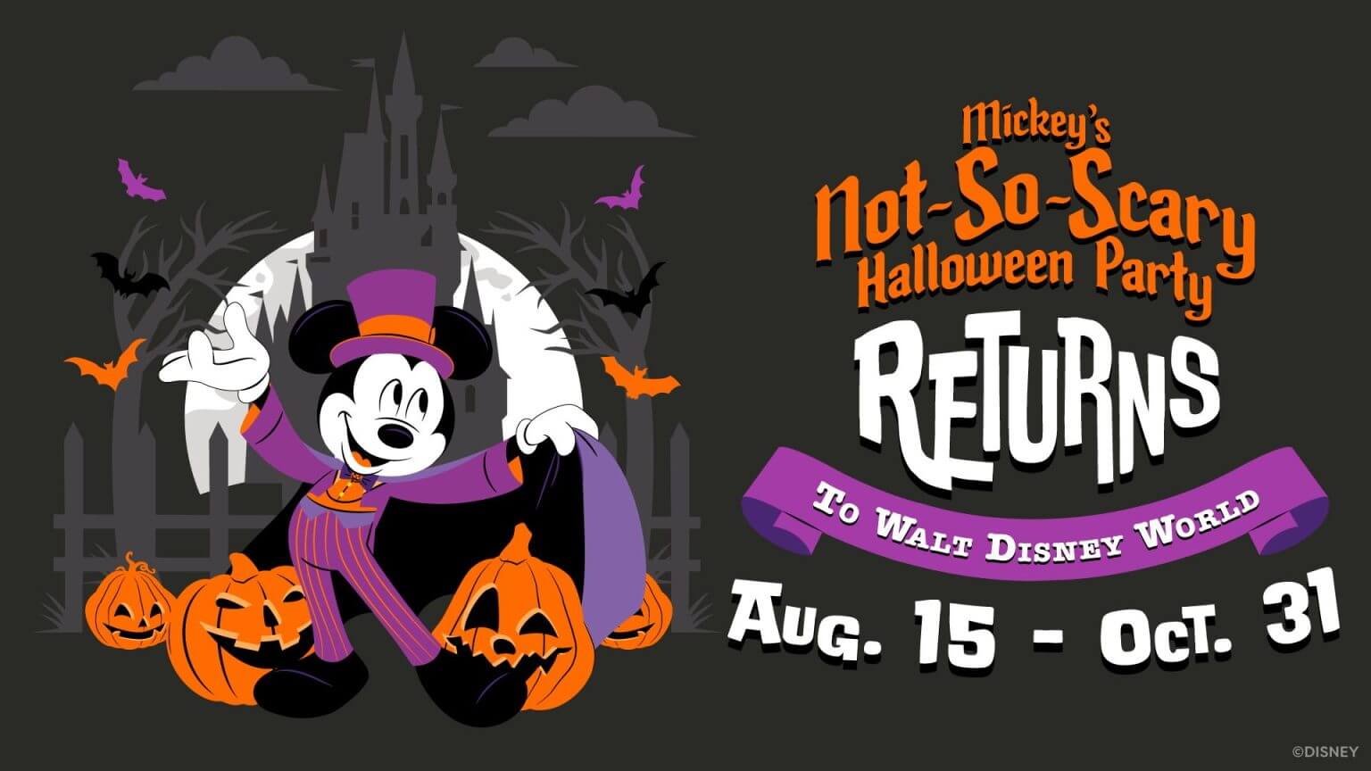 Mickey’s Not-So-Scary Halloween Party Dates 2025